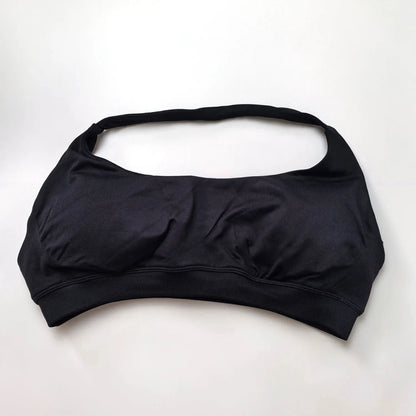Women Seamless Halter Sports Bra High Support Impact Push