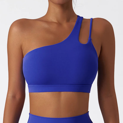 Comfort Single Strap Yoga Bra Chest Pad Running Sports