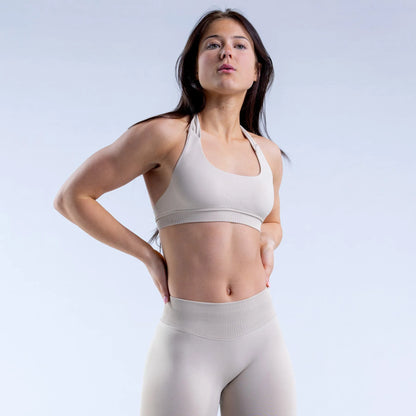 Hot High Impact Halter Top Womens Sports Bra Push