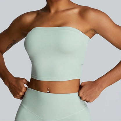 Hearuisavy Sports Tube Top Bra Women Quick Dry Yoga