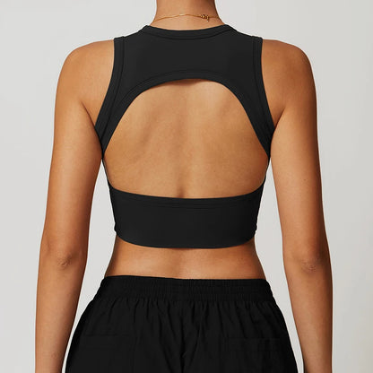 Hearuisavy Backless Bra Quick Dry Yoga Clothes Running Shockproof