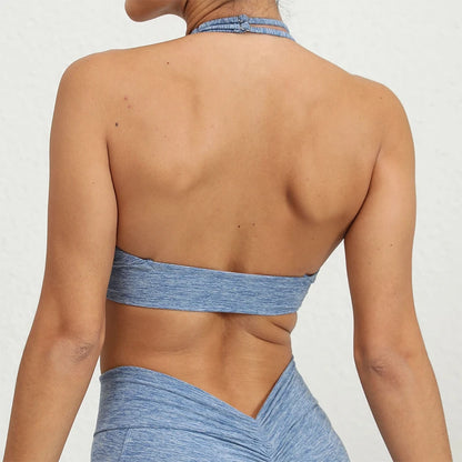 Backless Sports Bra Women Gym Top Fitness Yoga Clothes