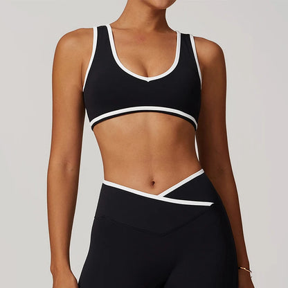 Hearuisavy Casual Yoga Top Running Underwear Breathable Workout Brassiere