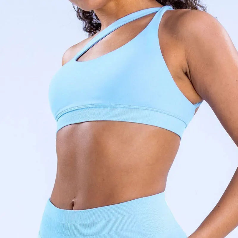 Hgc Impact Asymmetric Sports Bra Gym Top Woman High