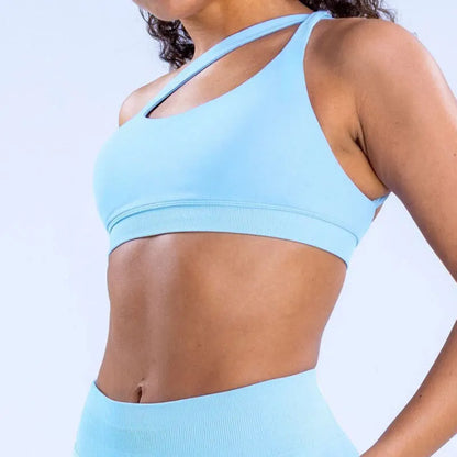 Hgc Impact Asymmetric Sports Bra Gym Top Woman High