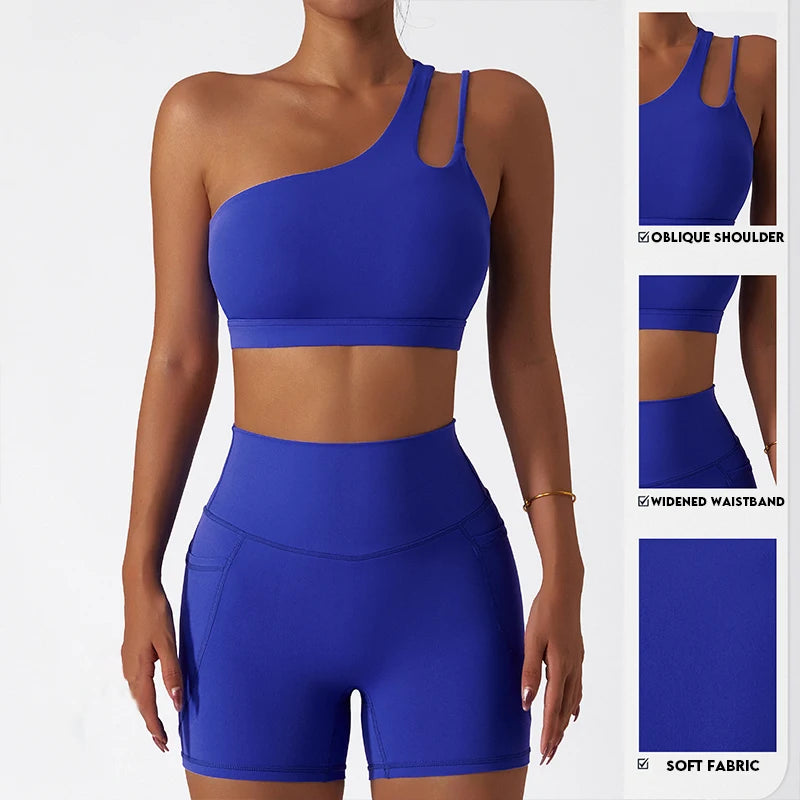 Comfort Single Strap Yoga Bra Chest Pad Running Sports