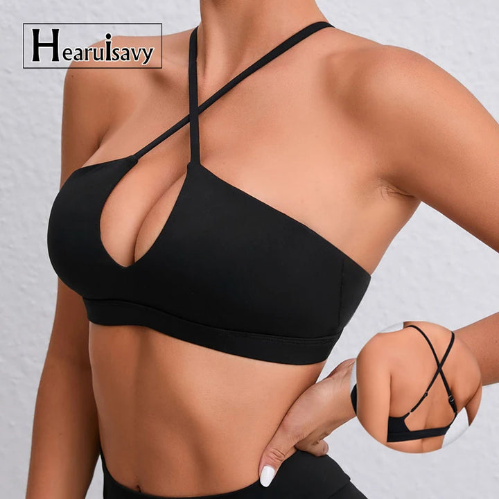 Hearuisav New Gym Top Women Training Yoga Clothes Stretch
