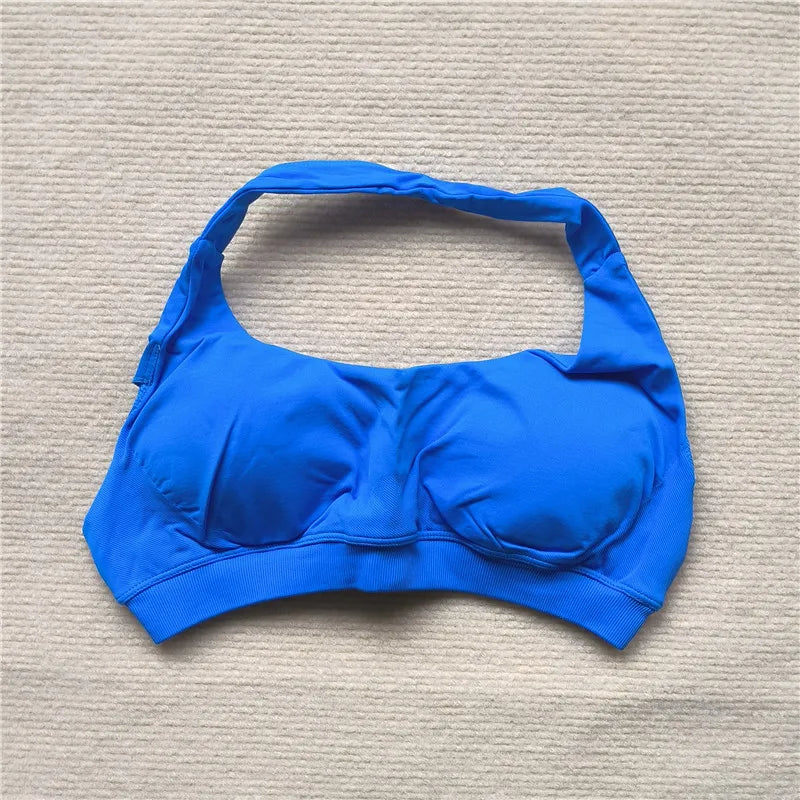 Hbc Womens Sports Bra High Impact Halter Top Push