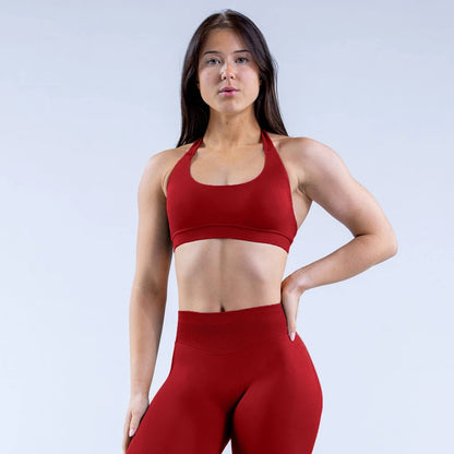Hot High Impact Halter Top Womens Sports Bra Push