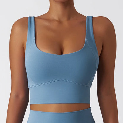 Comfort Skinfriendly Sports Bra With Chest Pad Tank Top