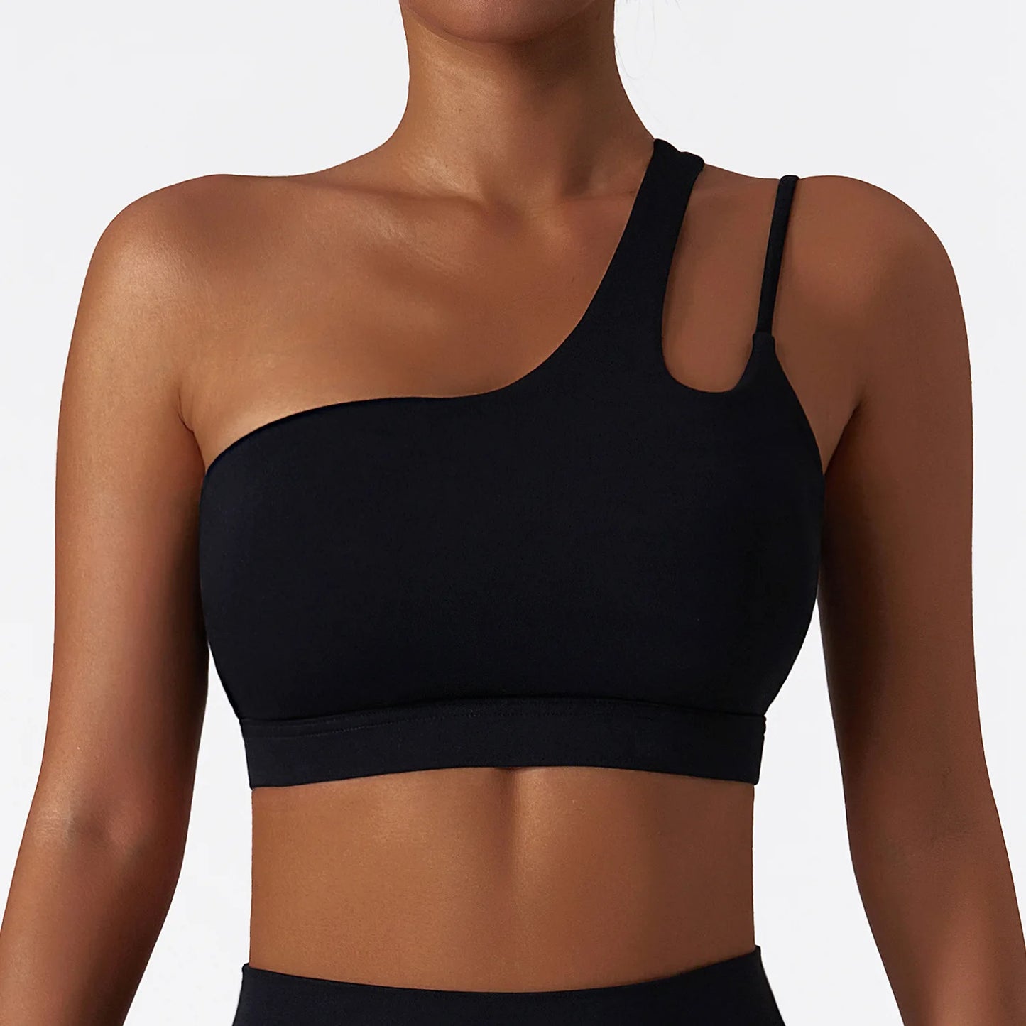 Comfort Single Strap Yoga Bra Chest Pad Running Sports