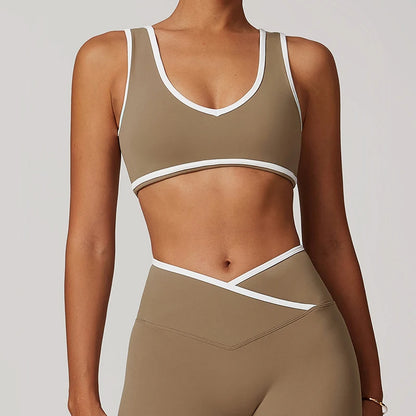Hearuisavy Casual Yoga Top Running Underwear Breathable Workout Brassiere