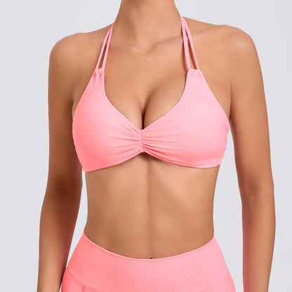 Hearuisavy Adjustable Yoga Bra Running Workout Underwear Fitness Push