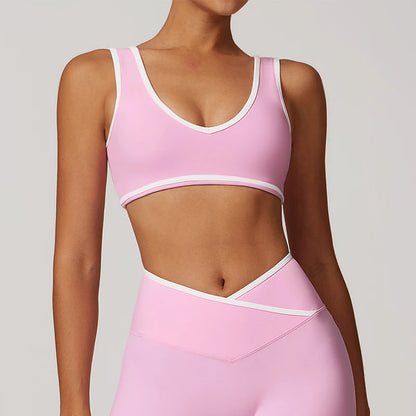 Hearuisavy Casual Yoga Top Running Underwear Breathable Workout Brassiere