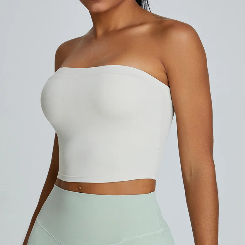 Hearuisavy Sports Tube Top Bra Women Quick Dry Yoga