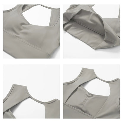 Hearuisavy Backless Vest Woman Push Up Yoga Clothing Gym