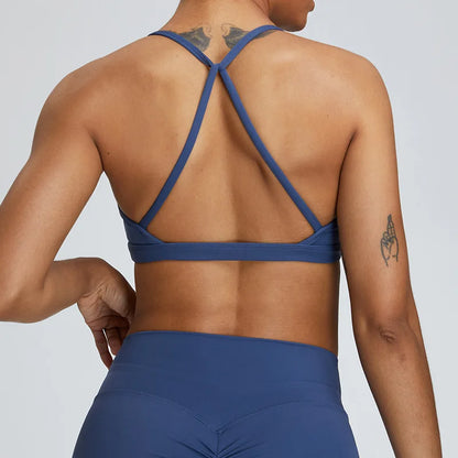 Sexy Scrunch Sports Bra Gym Top Women Running Back