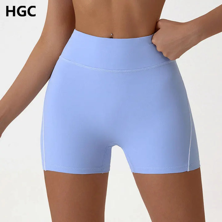 Hgc Womens Sports Shorts Gym High Waist Hip Lifting