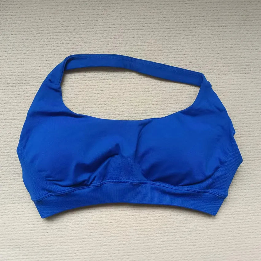 Hbc Womens Sports Bra High Impact Halter Top Push