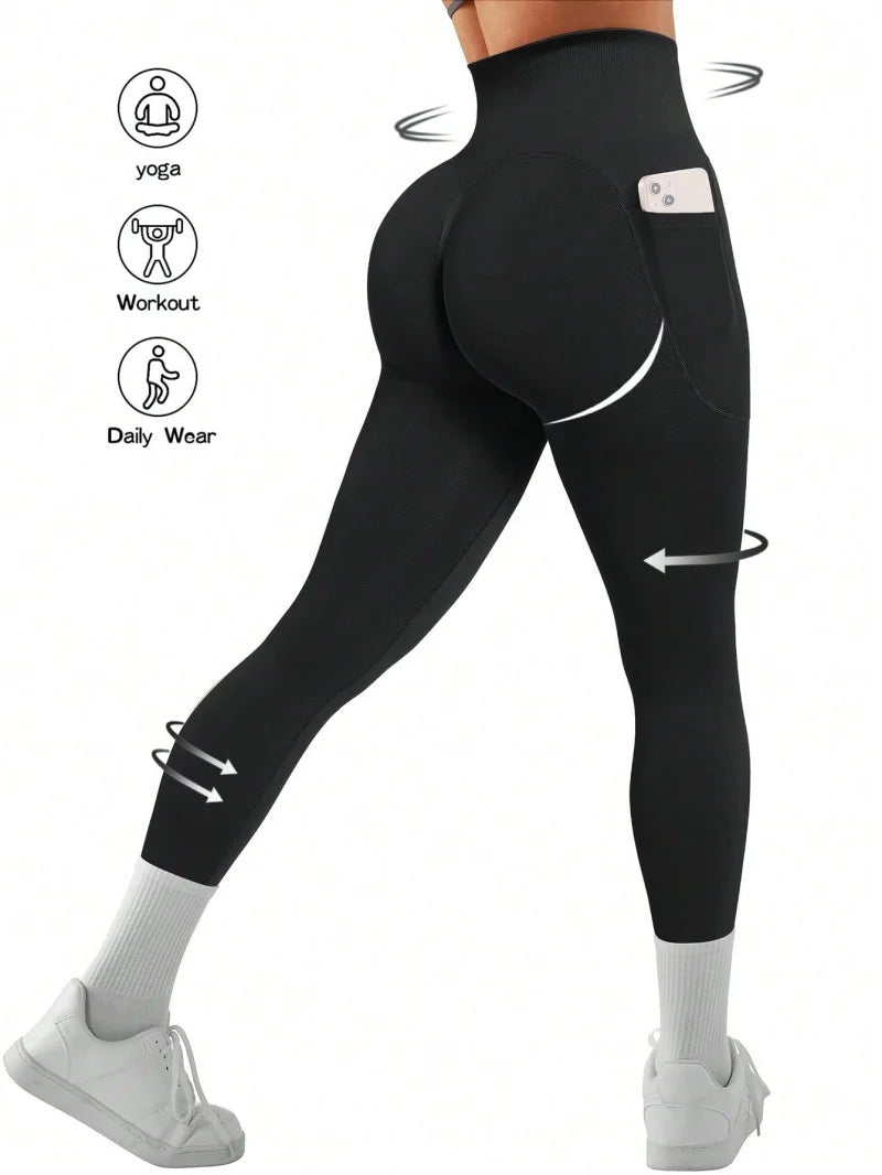 Sexy Scrunch Leggings Push Up Tights Woman Back Gym