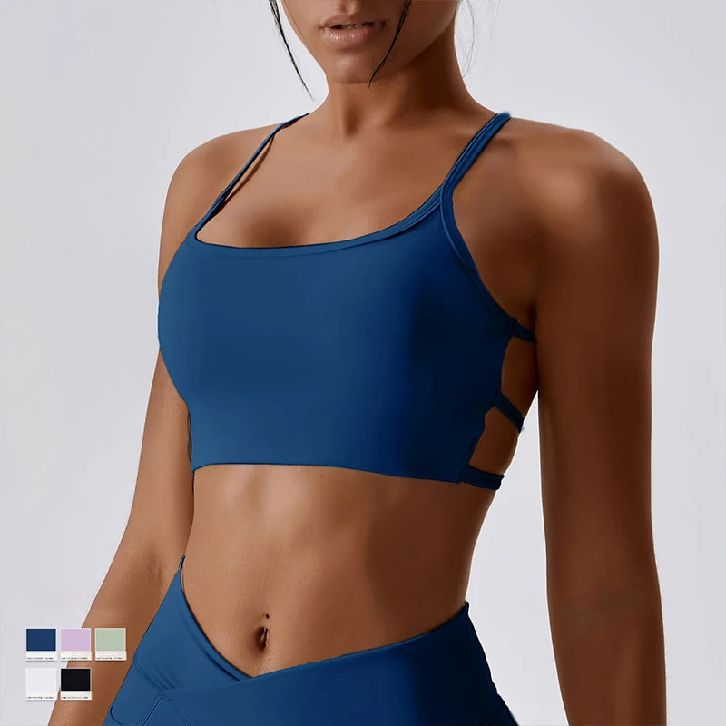 New Sexy Cross Sports Bra Gym Top Women Training