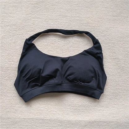 Hbc Womens Sports Bra High Impact Halter Top Push