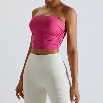 Hearuisavy Tube Strapless Bra Chest Wrap Bandeau Unlined Women
