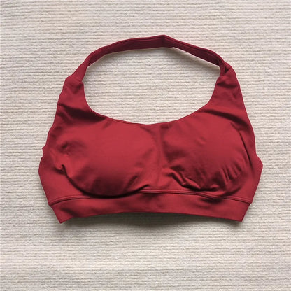 Hbc Womens Sports Bra High Impact Halter Top Push