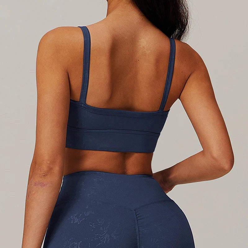 Hearuisavy Fitness Yoga Clothes Shockproof Running Bra Push Up