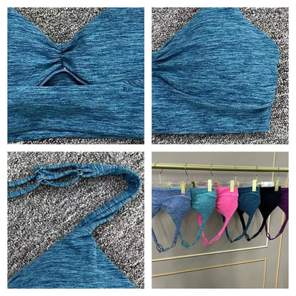 Backless Sports Bra Women Gym Top Fitness Yoga Clothes