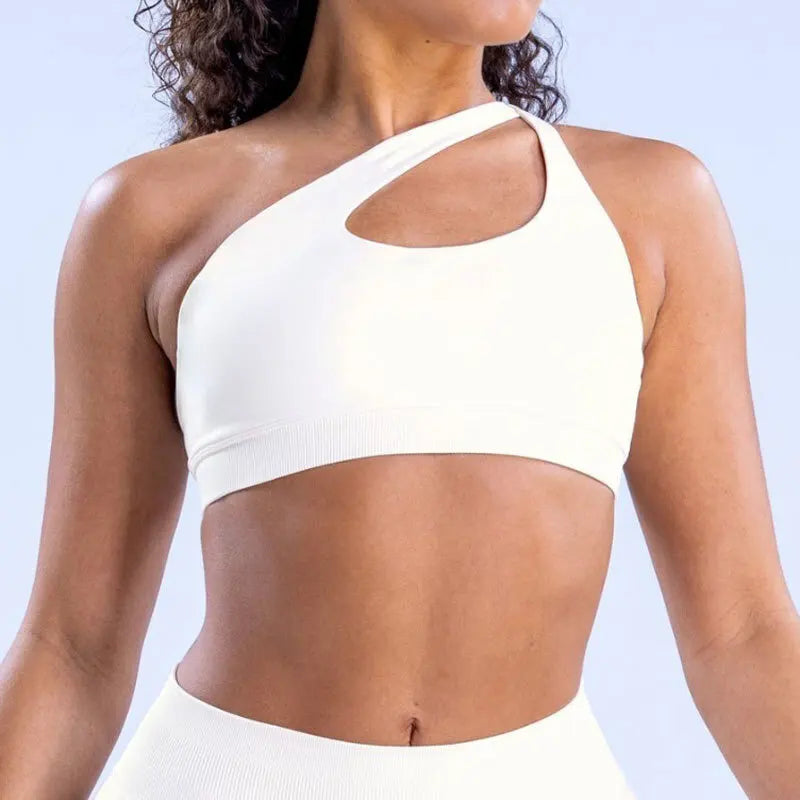 Hgc Impact Asymmetric Sports Bra Gym Top Woman High