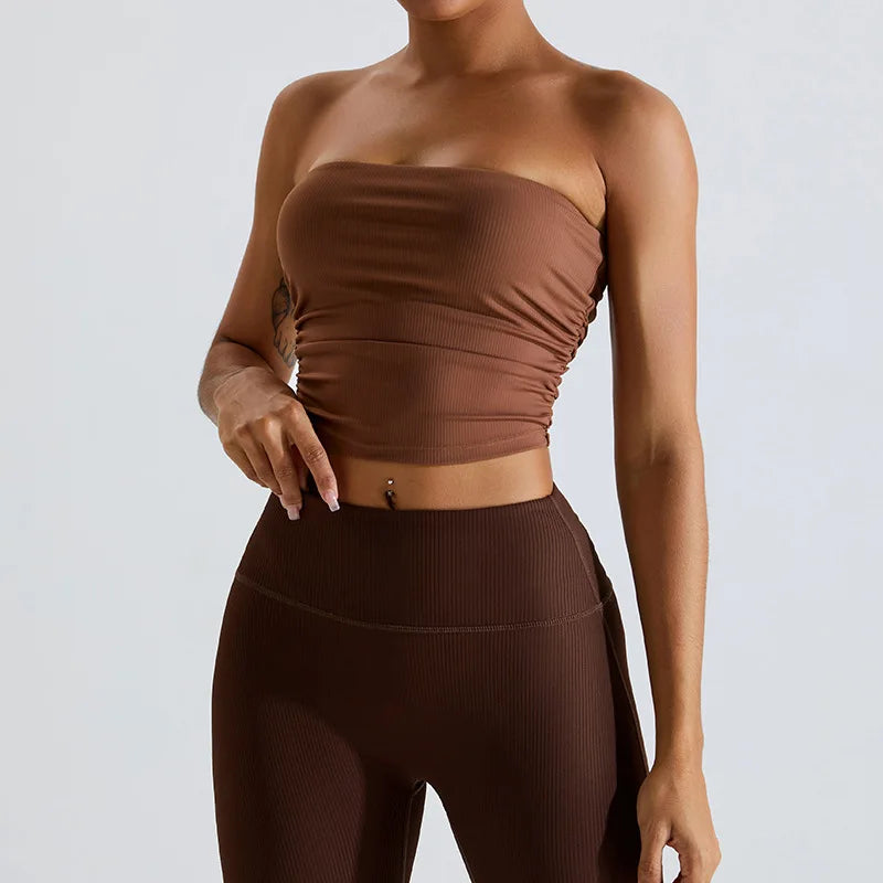 Hearuisavy Tube Strapless Bra Chest Wrap Bandeau Unlined Women