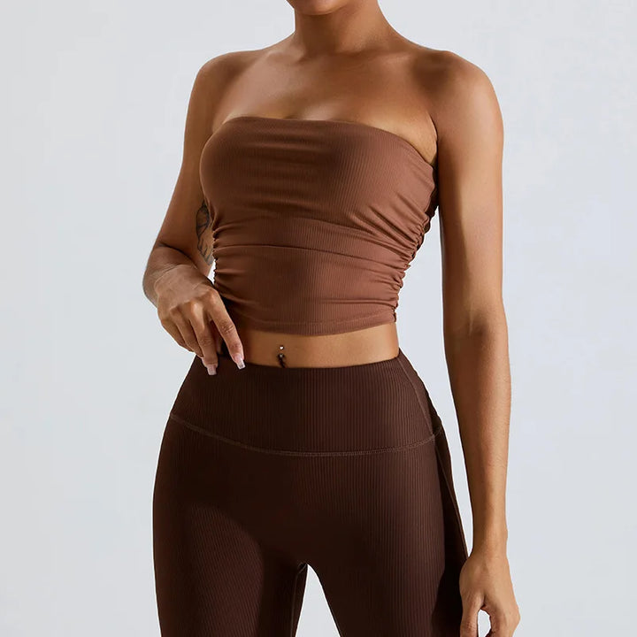 Hearuisavy Tube Strapless Bra Chest Wrap Bandeau Unlined Women