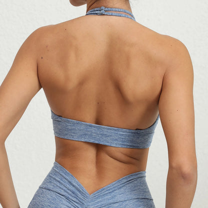 Backless Sports Bra Women Gym Top Fitness Yoga Clothes